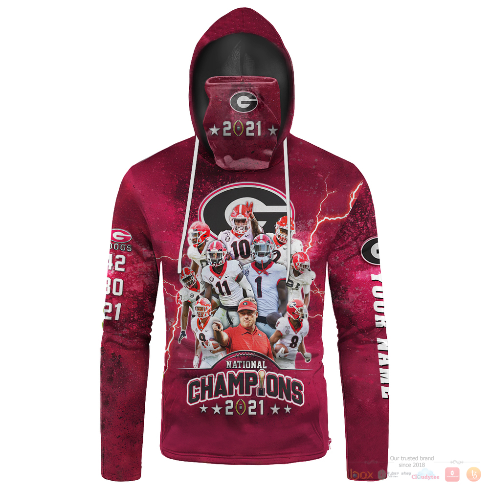 Personalized_Georgia_Bulldogs_2021_National_champions_players_red_custom_hoodie_mask_1
