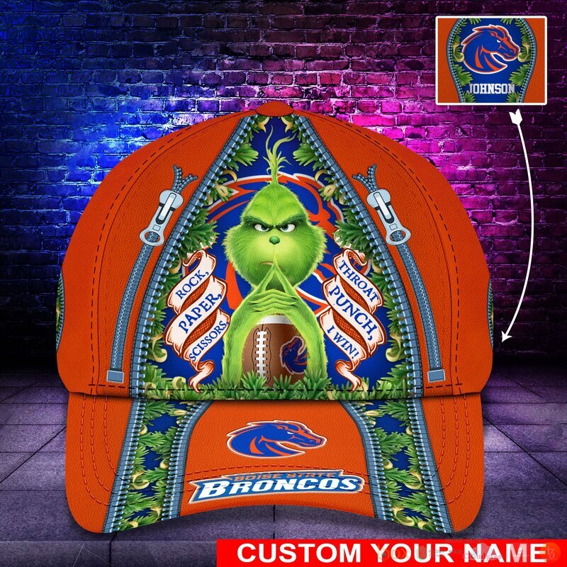 Personalized_Grinch_Boise_State_Broncos_NCAA_Custom_Cap