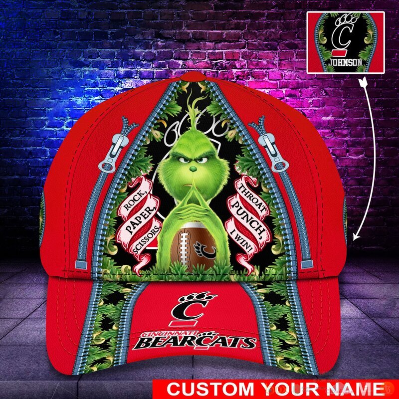 Personalized_Grinch_Cincinnati_Bearcats_NCAA_Custom_Cap