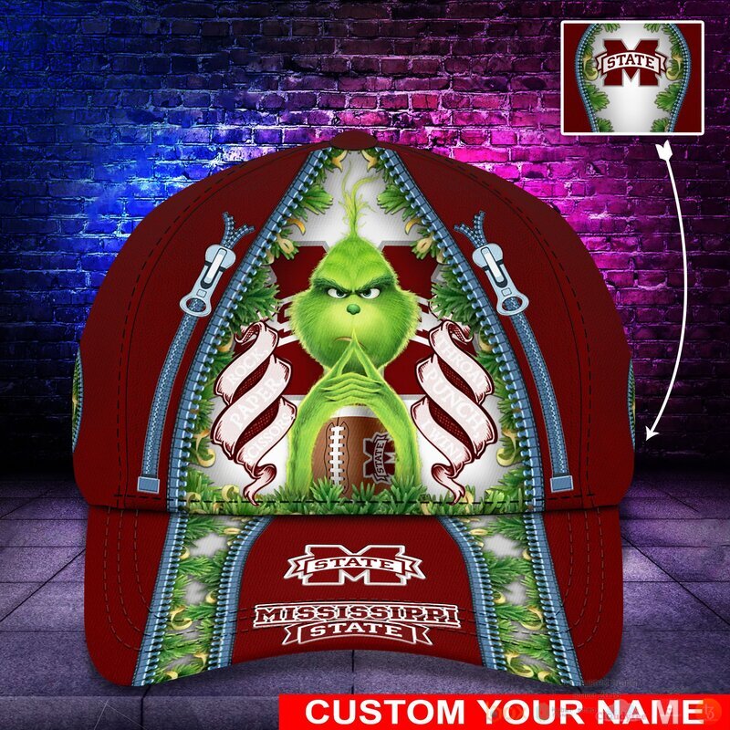 Personalized_Grinch_Mississippi_State_Bulldogs_NCAA_Custom_Cap