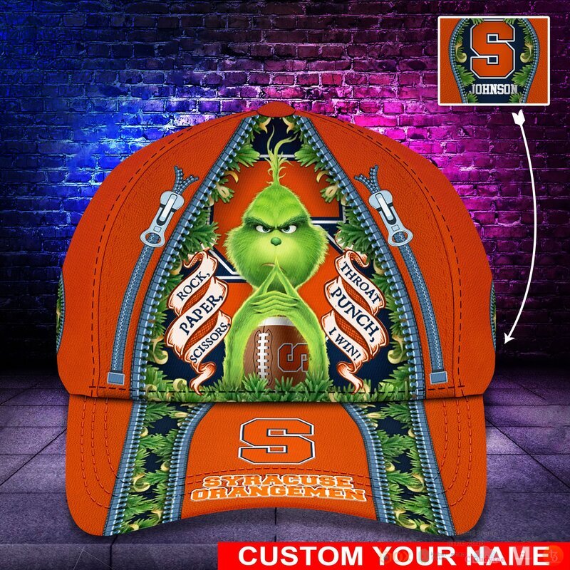 Personalized_Grinch_Syracuse_Orange_NCAA_Custom_Cap