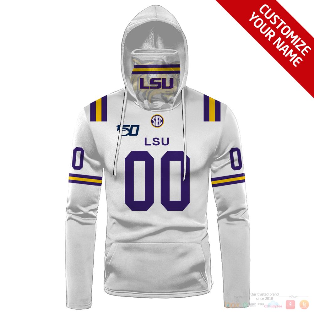 Personalized_LSU_Tigers_SEC_150_Nike_white_custom_hoodie_mask_1
