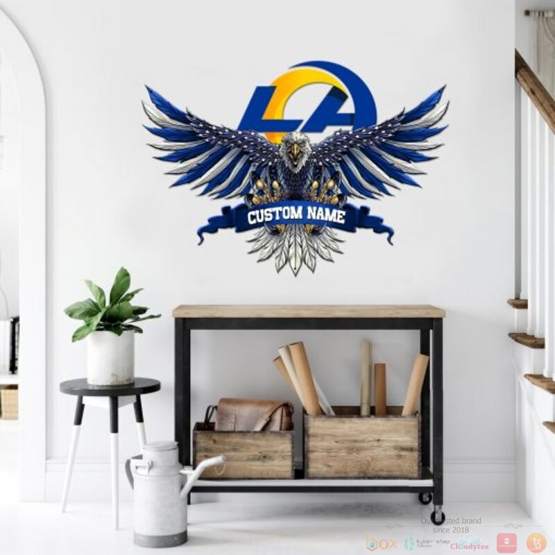 Personalized_Los_Angeles_Rams_NFL_Eagle_American_Flag_Custom_Metal_Sign