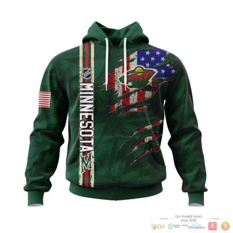 Personalized_Minnesota_Wild_With_American_Flag_3d_shirt_hoodie
