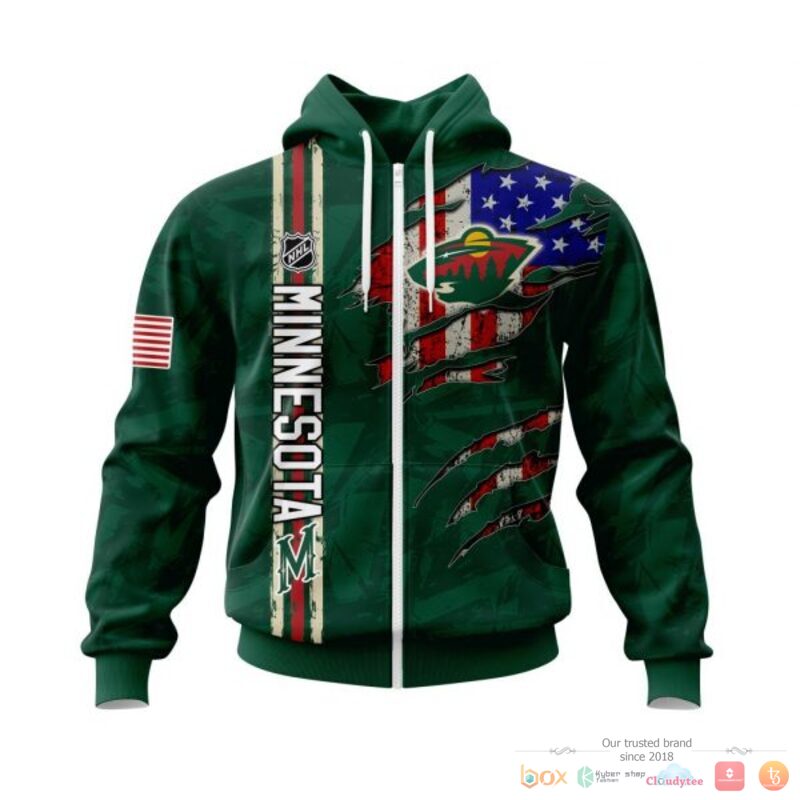Personalized_Minnesota_Wild_With_American_Flag_3d_shirt_hoodie_1