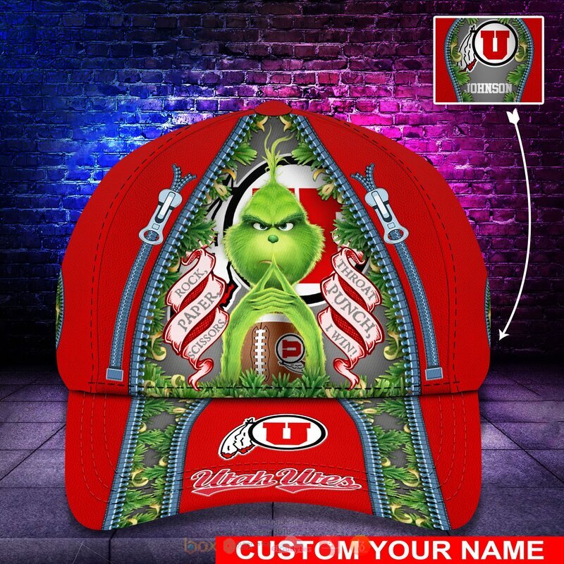 Personalized_NCAA_Utah_Utes_The_Grinch_Cap