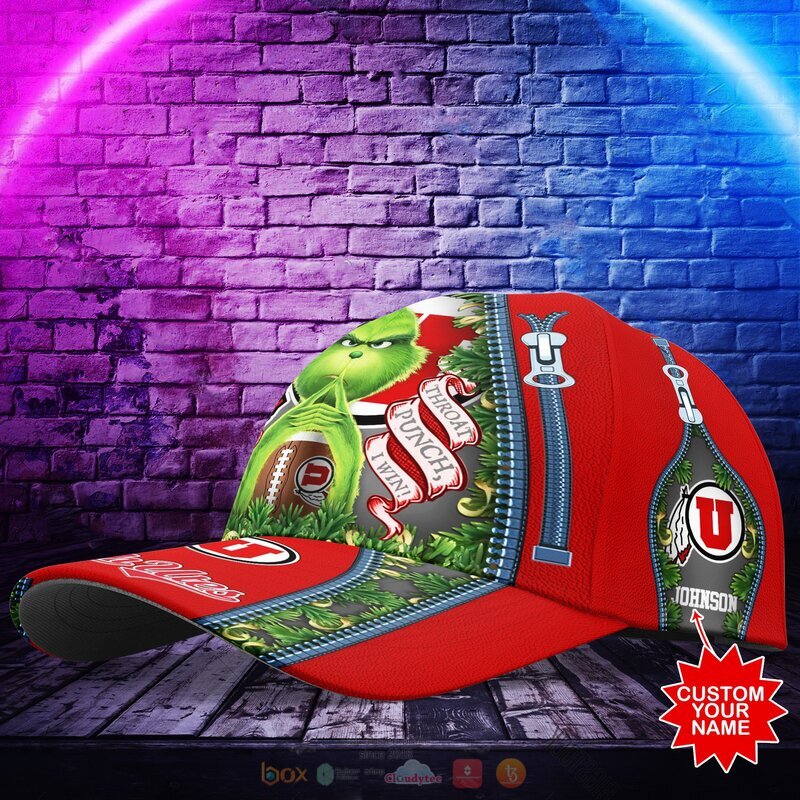 Personalized_NCAA_Utah_Utes_The_Grinch_Cap_1