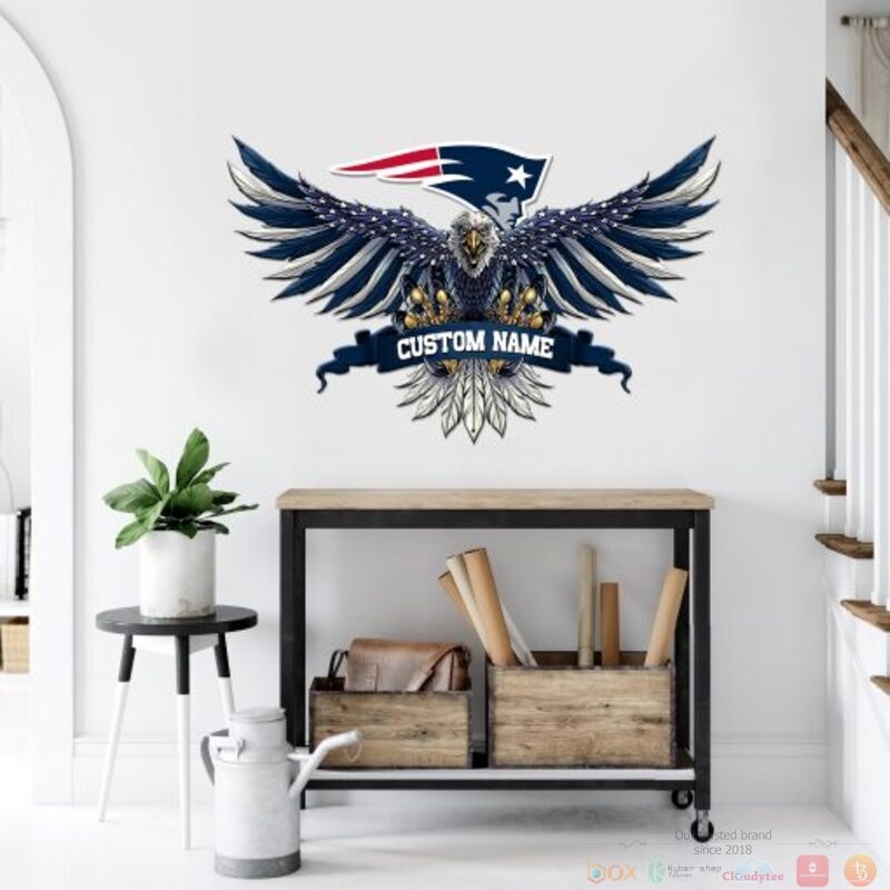 Personalized_New_England_Patriots_NFL_Eagle_American_Flag_Custom_Metal_Sign