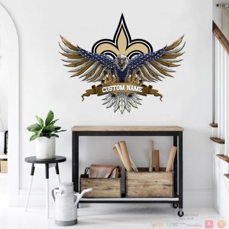 Personalized_New_Orleans_Saints_NFL_Eagle_American_Flag_Custom_Metal_Sign