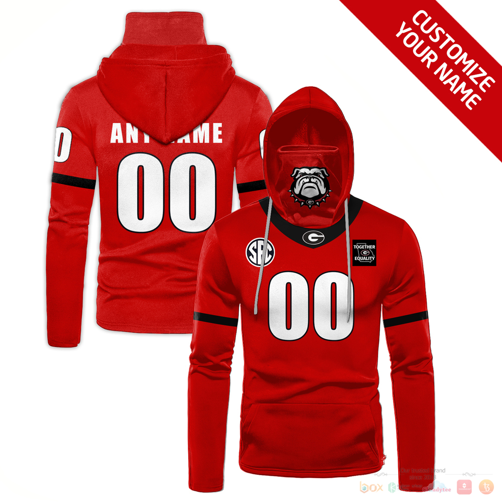 Personalized_SEC_Georgia_Bulldogs_Together_Equality_red_custom_hoodie_mask