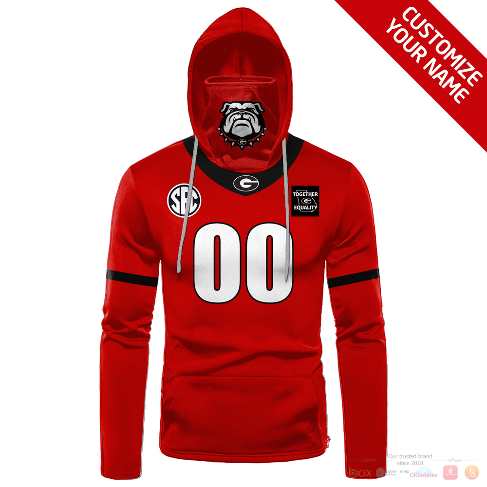 Personalized_SEC_Georgia_Bulldogs_Together_Equality_red_custom_hoodie_mask_1