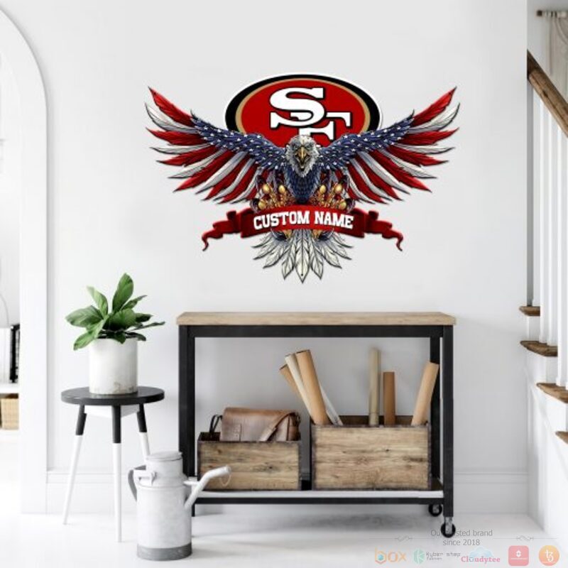 Personalized_San_Francisco_49ers_NFL_Eagle_American_Flag_Custom_Metal_Sign