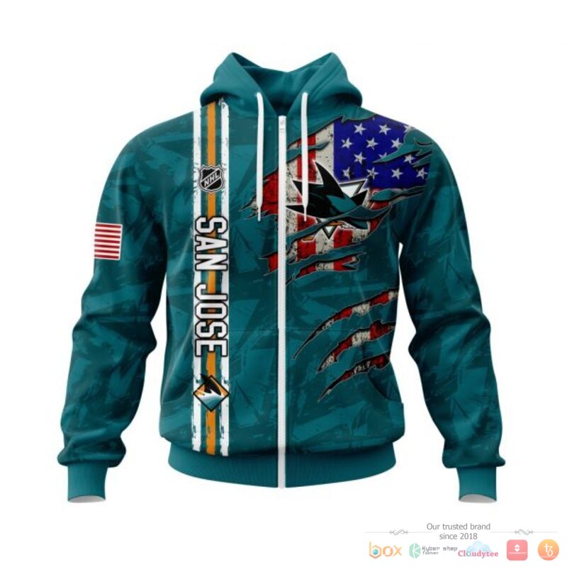 Personalized_San_Jose_Sharks_With_American_Flag_3d_shirt_hoodie_1