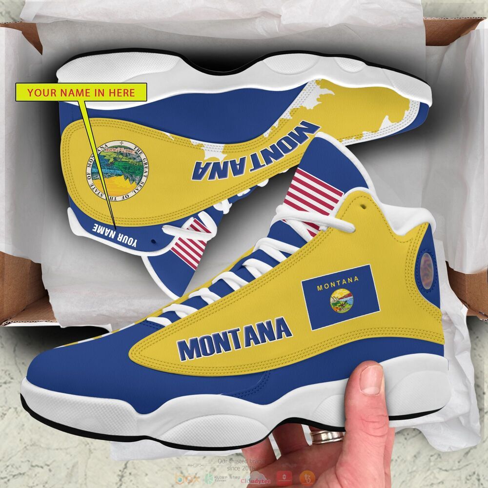 Personalized_Seal_of_Montana_custom_Air_Jordan_13_shoes