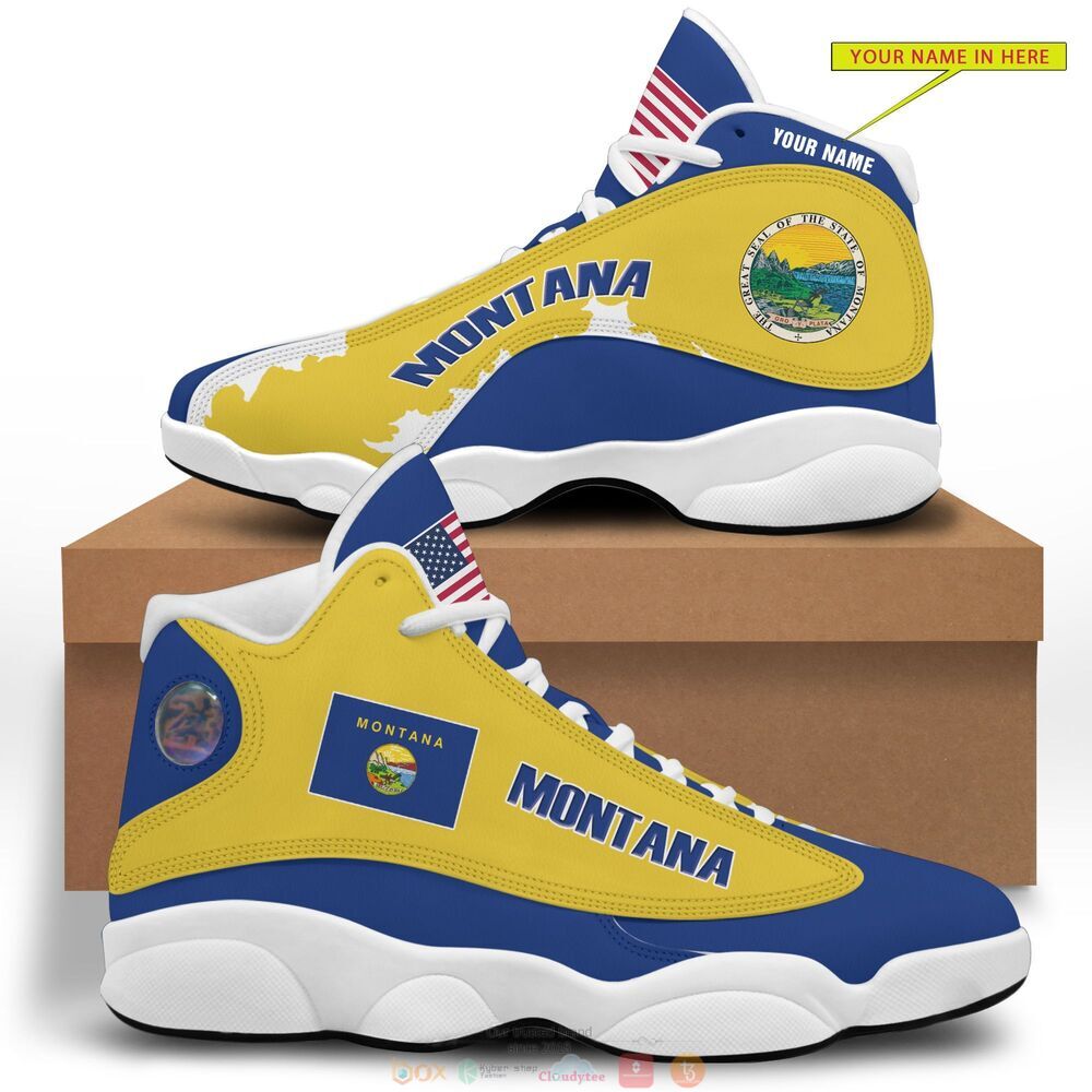 Personalized_Seal_of_Montana_custom_Air_Jordan_13_shoes_1