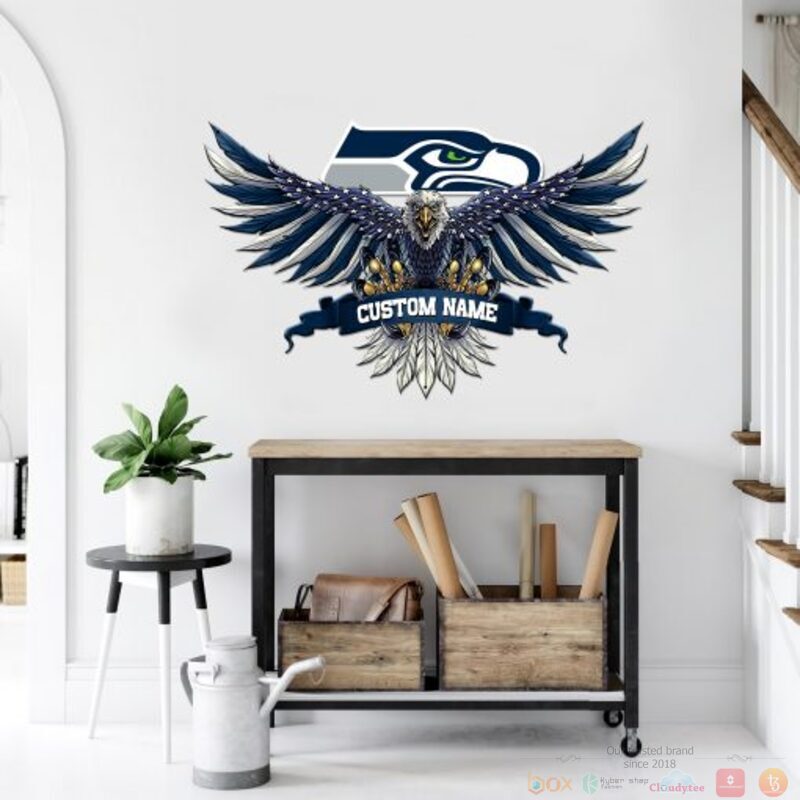 Personalized_Seattle_Seahawks_NFL_Eagle_American_Flag_Custom_Metal_Sign