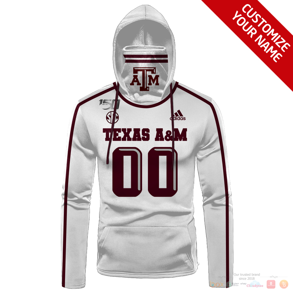 Personalized_Texas_AM_150_SEC_Adidas_white_custom_hoodie_mask_1