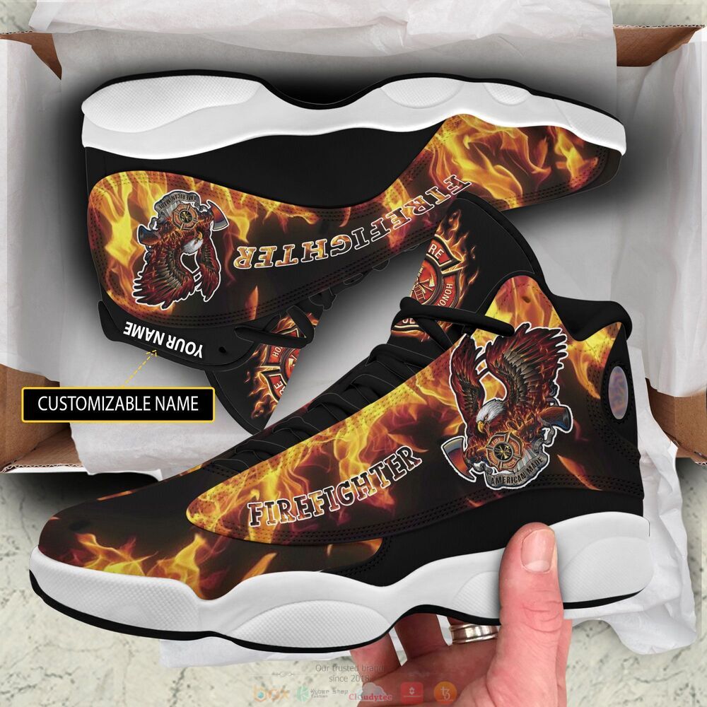 Personalized_US_Firefighter_eagle_custom_Air_Jordan_13_shoes