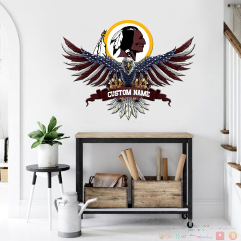 Personalized_Washington_Redskins_NFL_Eagle_American_Flag_Custom_Metal_Sign