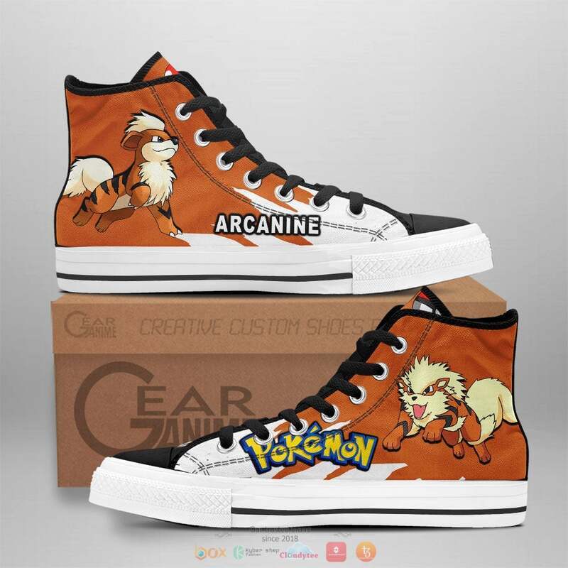 Pokemon_Arcanine_canvas_high_top_shoes