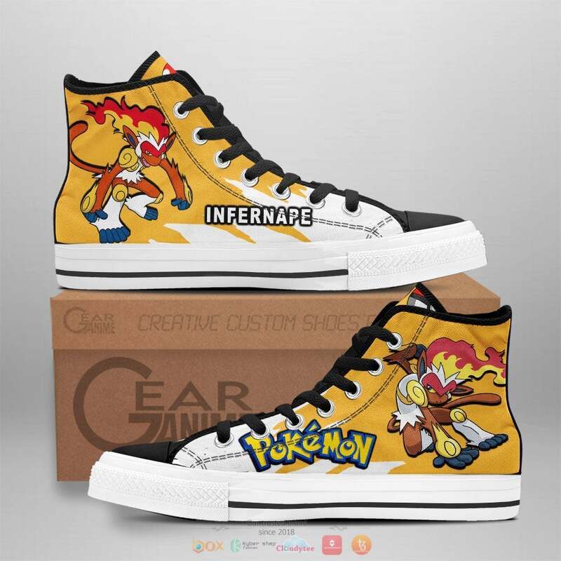 Pokemon_Infernape_canvas_high_top_shoes