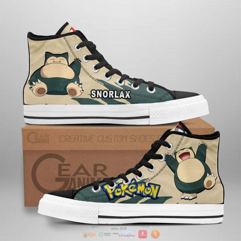 Pokemon_Snorlax_canvas_high_top_shoes