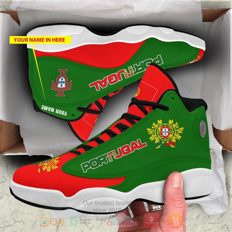 Portugal_Personalized_Green_Air_Jordan_13_Shoes
