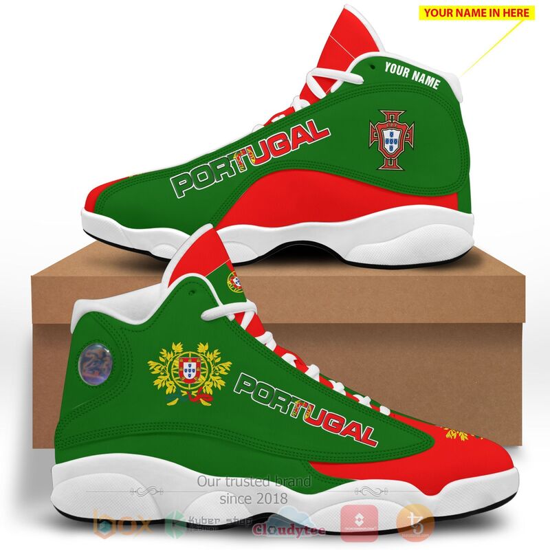 Portugal_Personalized_Green_Air_Jordan_13_Shoes_1