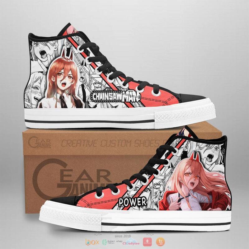 Power_Anime_Chainsaw_Man_canvas_high_top_shoes
