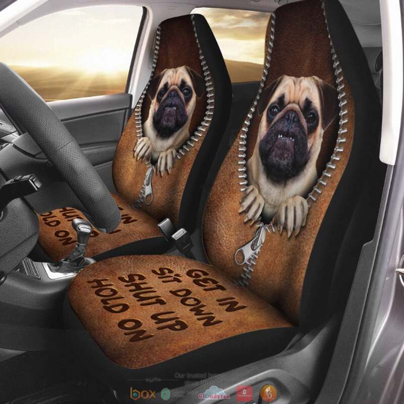 Pug_Get_In_Sit_Down_Shut_Up_Hold_On_Car_Seat_cover