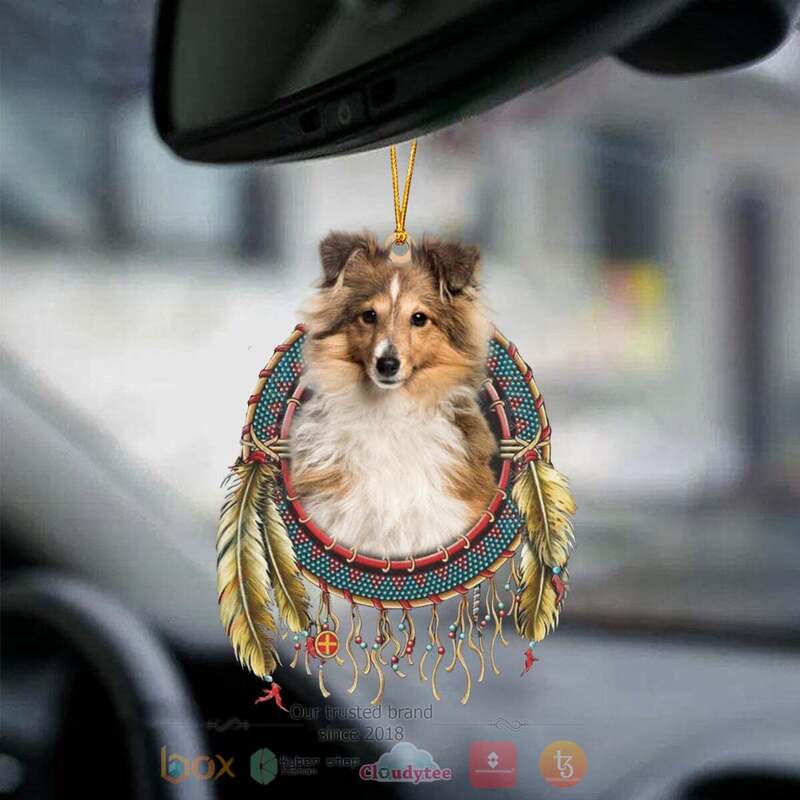 Shetland_Sheepdog_In_Dreamcatcher_Car_Ornament