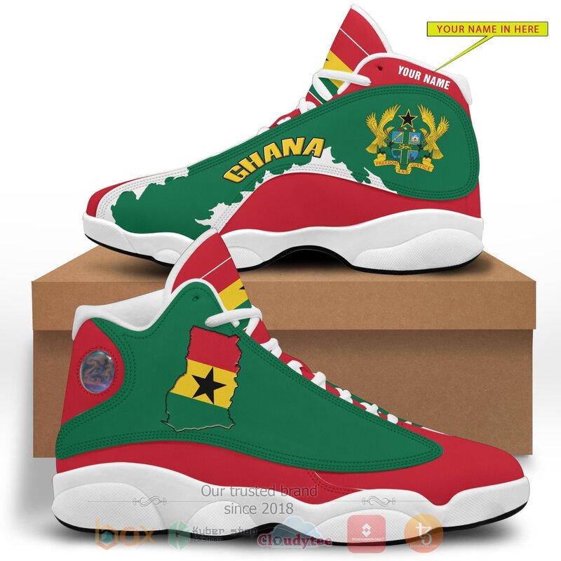 Republic_of_Ghana_Personalized_Air_Jordan_13_Shoes