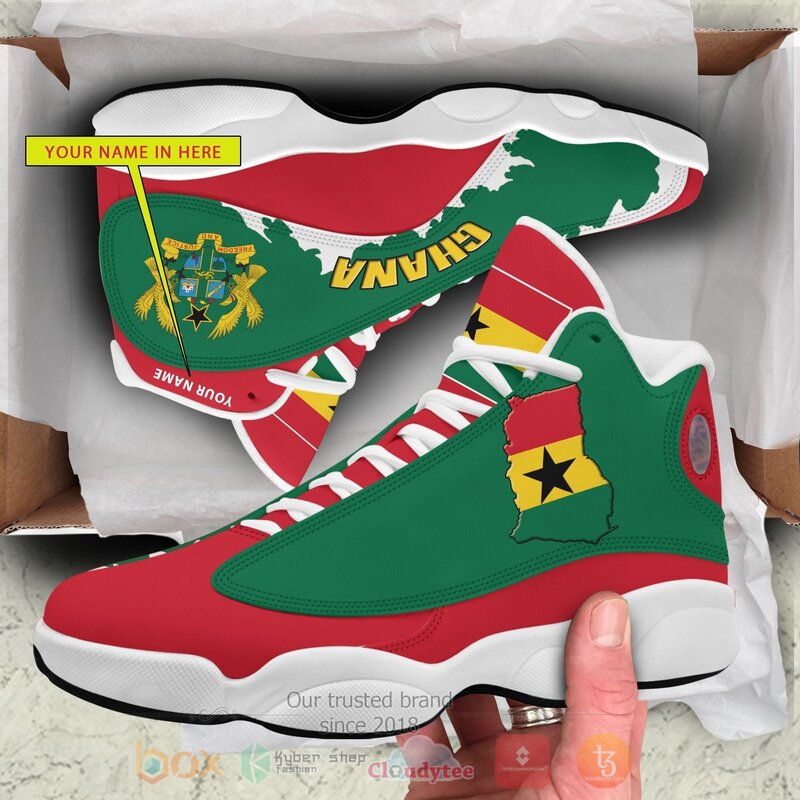 Republic_of_Ghana_Personalized_Air_Jordan_13_Shoes_1