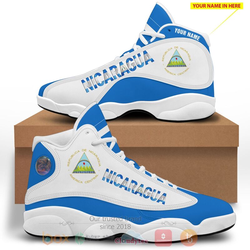 Republica_De_Nicaragua_America_Central_Personalized_Air_Jordan_13_Shoes_1