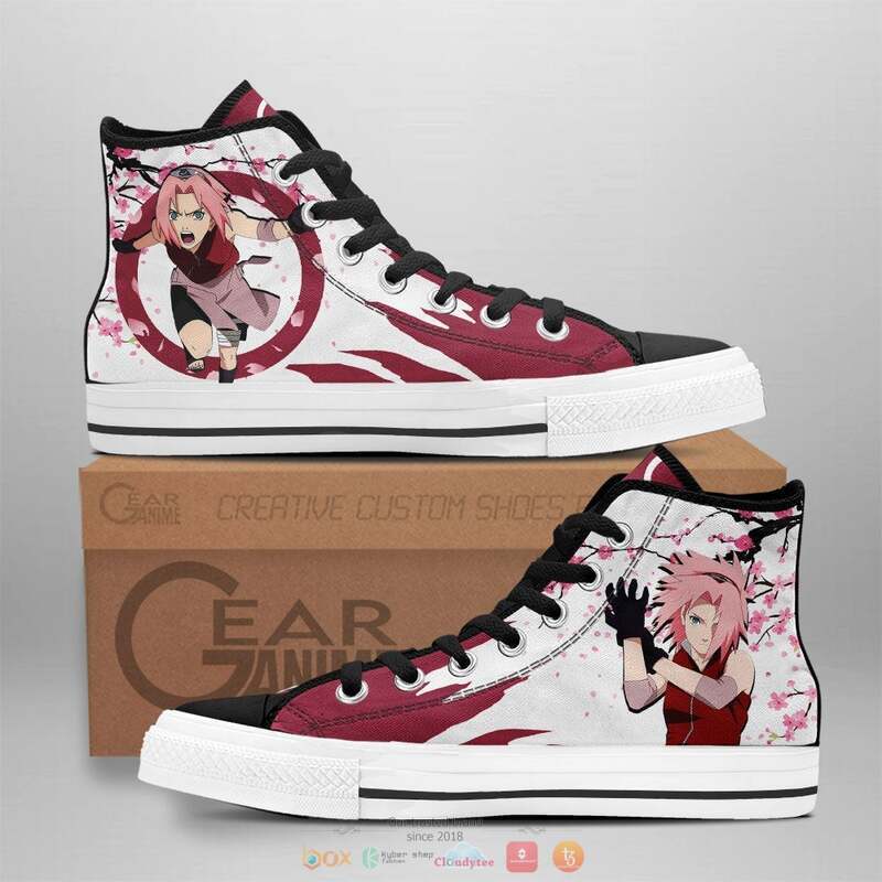 Sakura_Haruno_Anime_Naruto_canvas_high_top_shoes