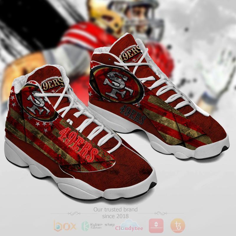 San_Francisco_49ers_American_Flag_Air_Jordan_13_Shoes