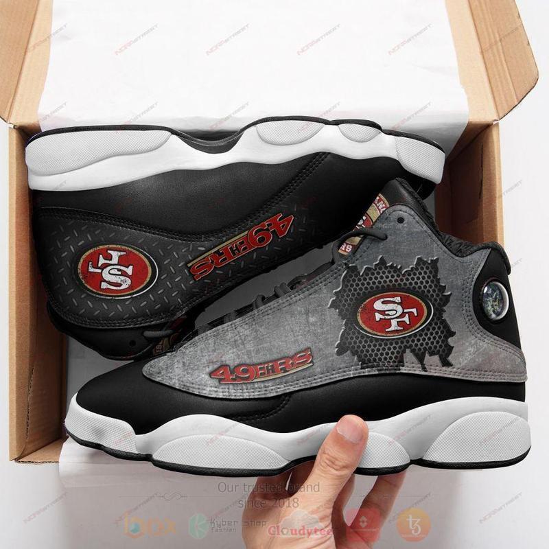 San_Francisco_49ers_Black_Air_Jordan_13_Shoes