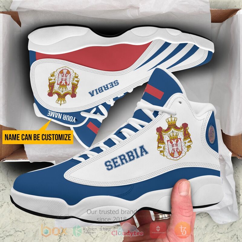 Serbia_Logo_Personalized_Air_Jordan_13_Shoes