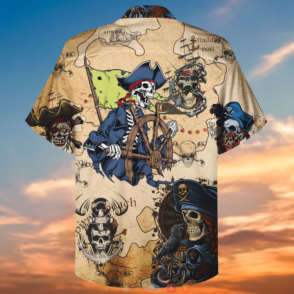 Skull_Pirate_Blue_hawaiian_shirt_1