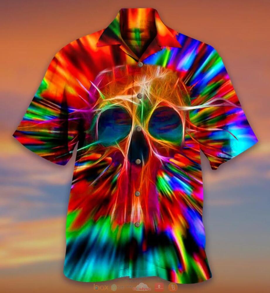 Skull_Rainbow_Color_hawaiian_shirt
