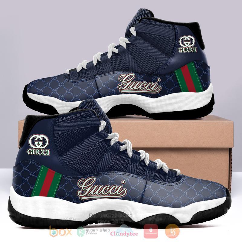 The_House_of_Gucci_Navy_Color_Air_Jordan_11_Shoes
