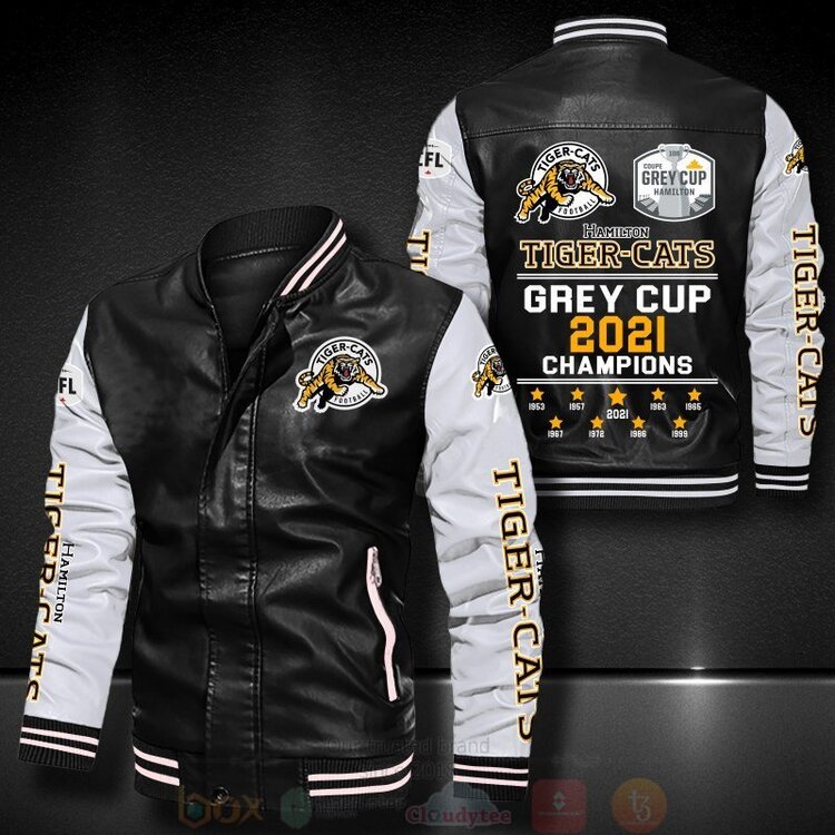Tiger-Cats_Hamilton_Grey_Cup_2021_Champions_Bomber_Leather_Jacket