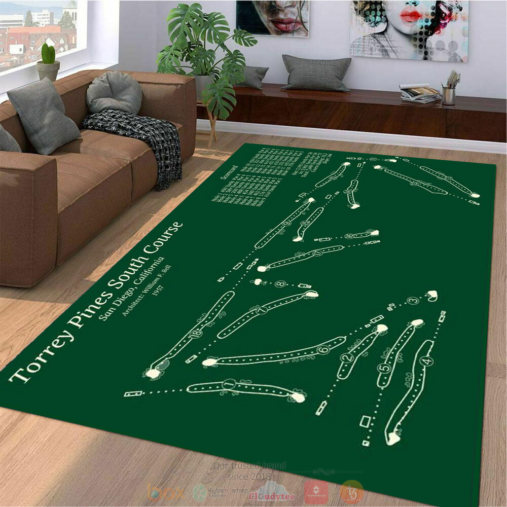 Torrey_Pines_South_Course_California_map_rug