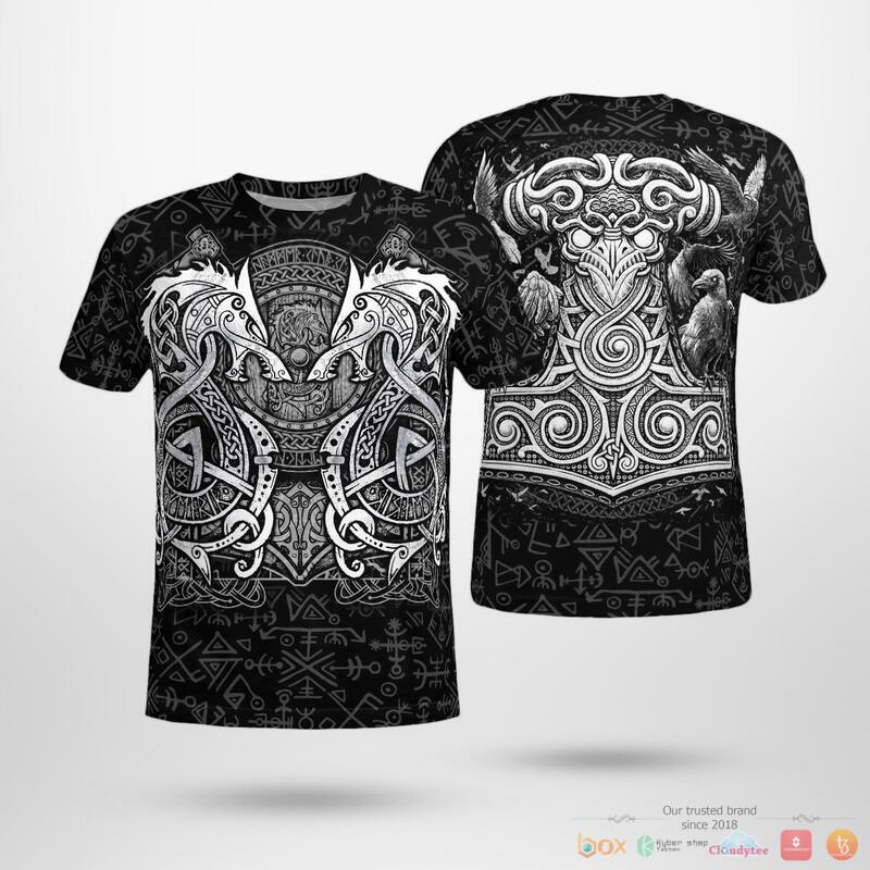 Viking_Fenrir_Hammer_3d_shirt_Hoodie_1