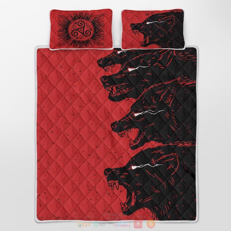 Viking_Fenrir_Red_Quilt_Bedding_Set_1