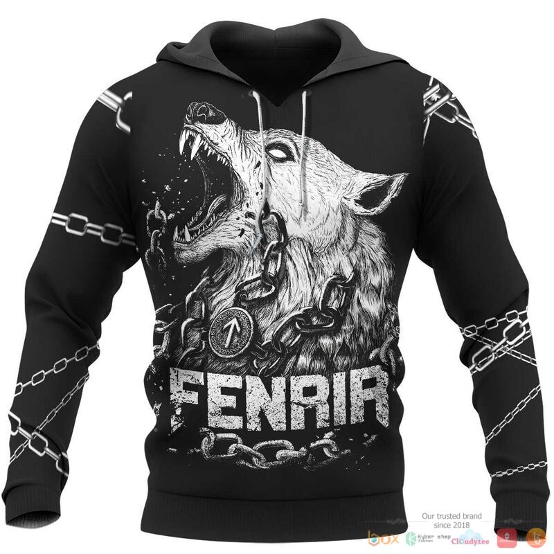 Viking_Fenrir_is_tied_with_chains_3d_shirt_Hoodie