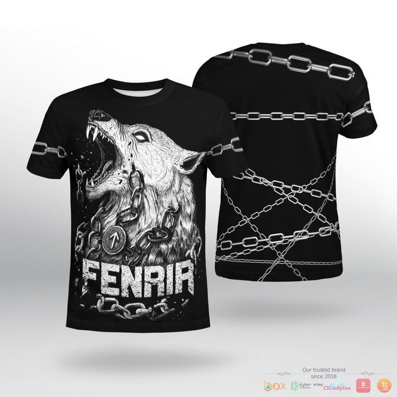 Viking_Fenrir_is_tied_with_chains_3d_shirt_Hoodie_1