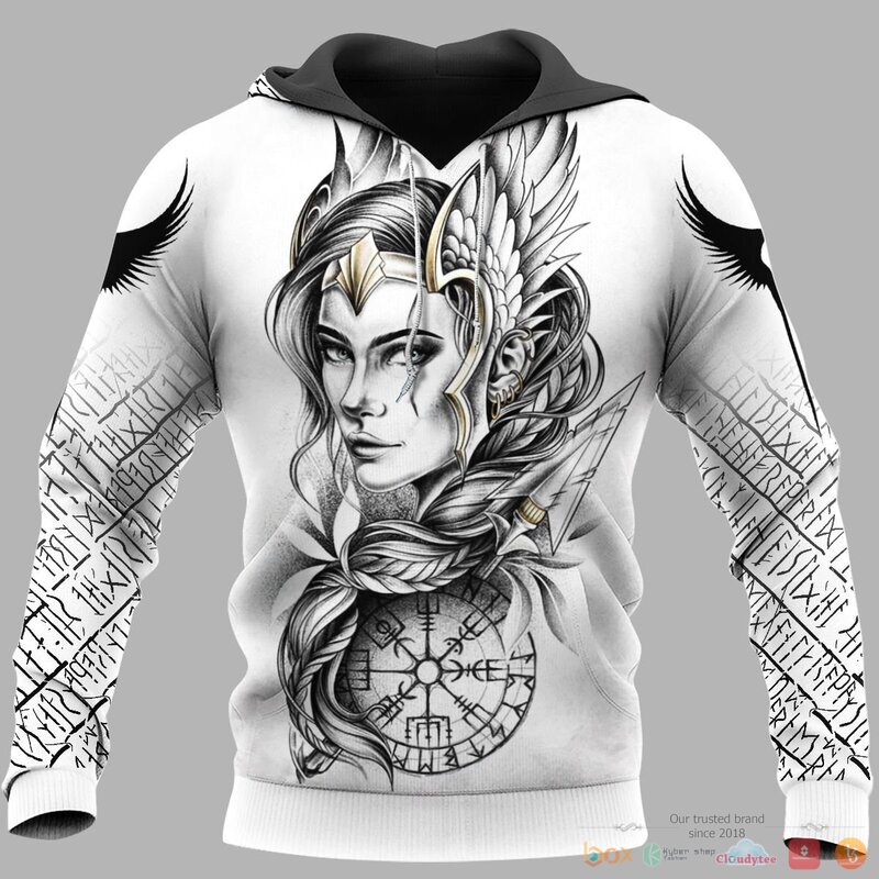 Viking_Goddess_Freya_Vegvisir_3d_shirt_Hoodie