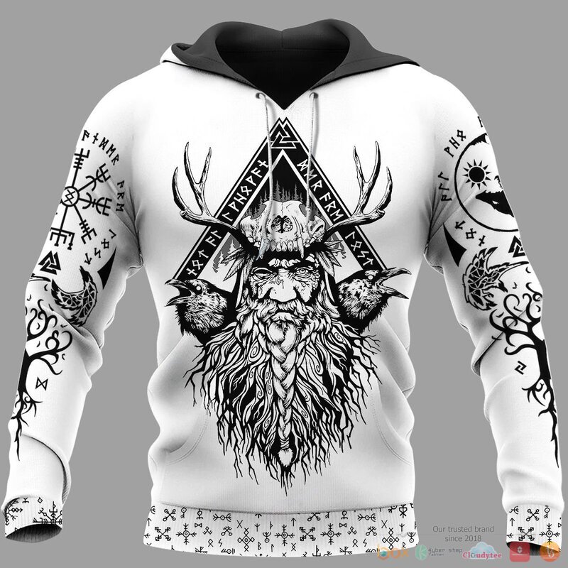 Viking_Odin_Raven_And_Yggdrasil_3d_shirt_Hoodie