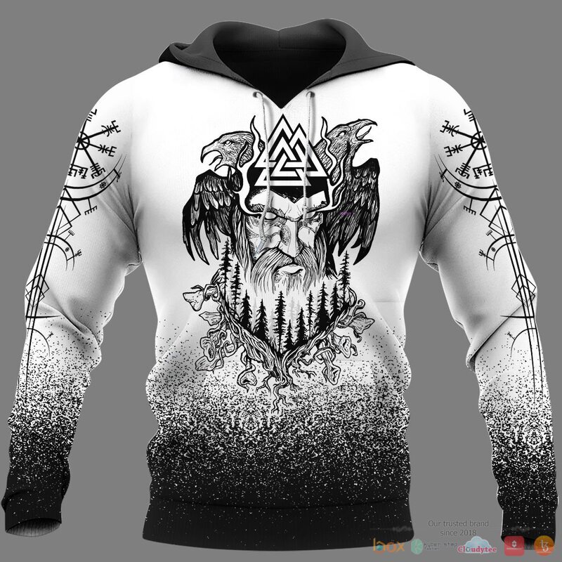 Viking_Odin_Raven_Valknut_Hammer_3d_shirt_Hoodie